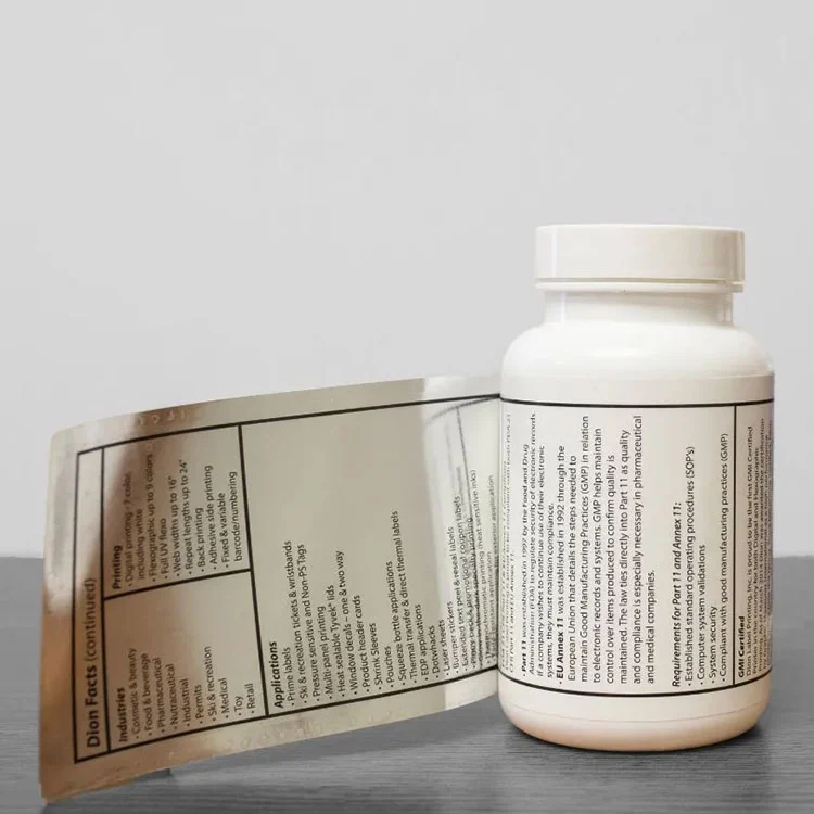 Nutraceutical eta Osagarrien etiketak
