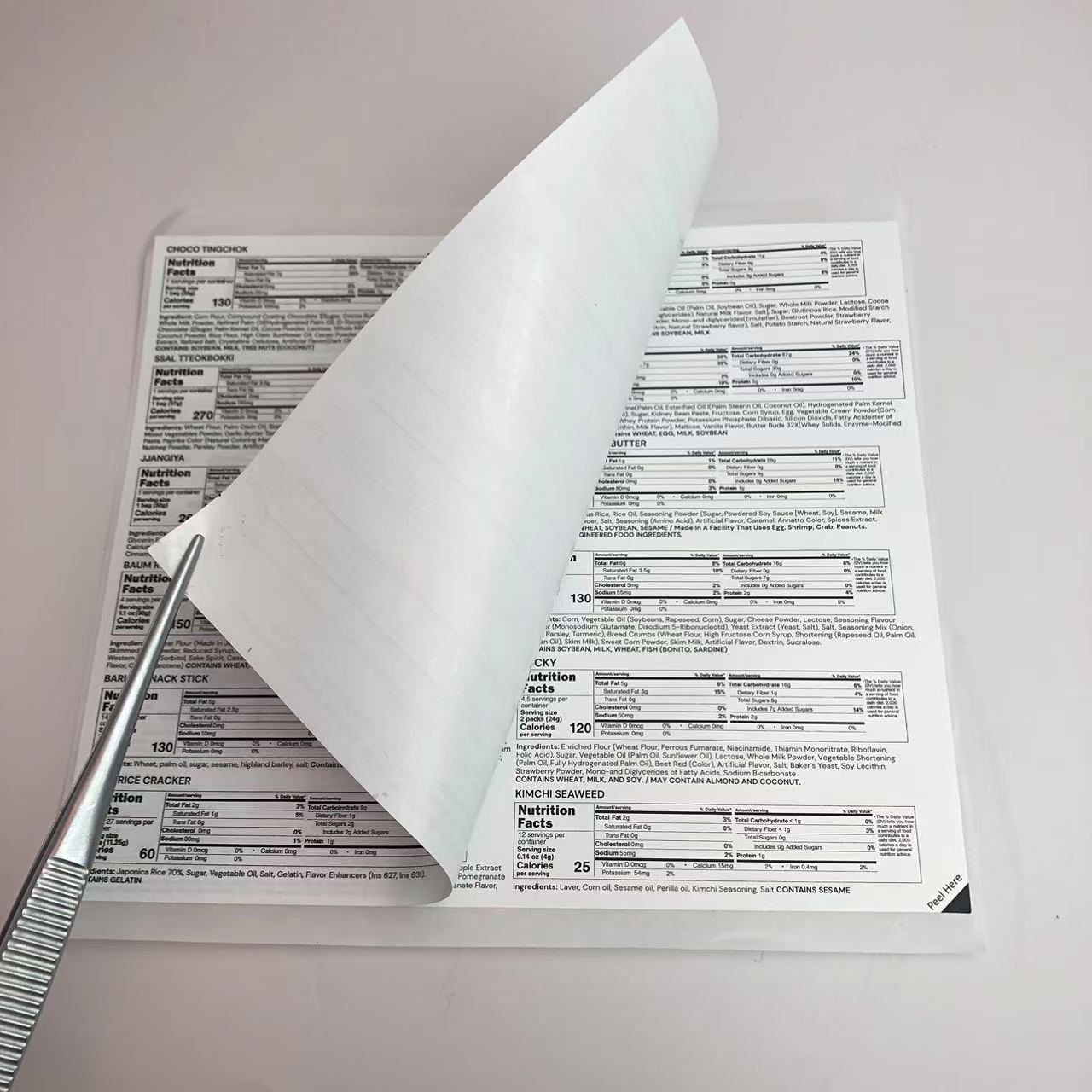 Osagarriak 2 geruzako etiketak